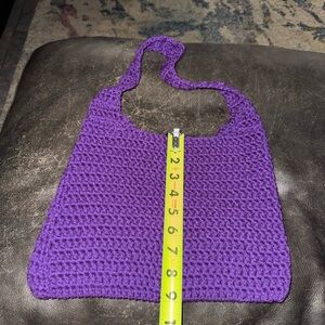 Purple Crochet Women Bag
